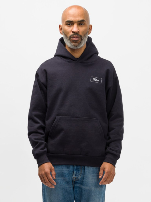 Embroidered Logo Hoodie In Navy