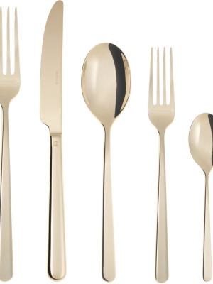 Linear 5-piece Place Setting, Champagne