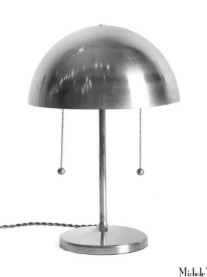 Chrome Simplistic Spun Table Lamp