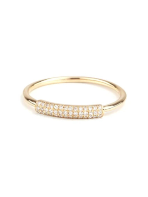 Zofia Day Diamond Pave Barrel Ring