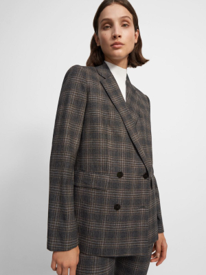 Piazza Jacket In Plaid Wool