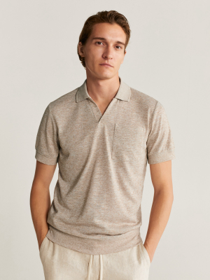 Flecked Linen Polo