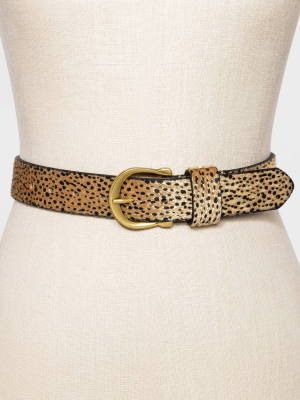 Women's Leopard Spot Horseshoe Belt - Universal Thread™ Urban Safari Tan