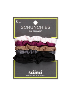 Scunci Everyday & Active Super Soft Elastics - 6pk