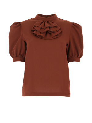 See By Chloé Ruffle Detail Puff-sleeve Blouse