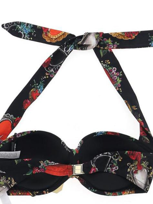 Dolce & Gabbana Printed Balconette Bikini Top