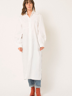 Brad Dress - White Poplin