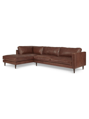 Cheviot Arm Left Sectional In Belle Boot