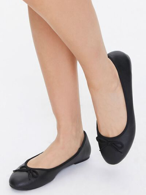 Faux Leather Flats