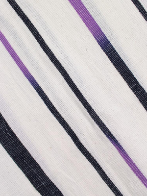 Karu-ori, White And Indigo Shima, Purple Color Fade Kasuri