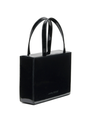 Amini Giorgia Patent Leather Top Handle Bag