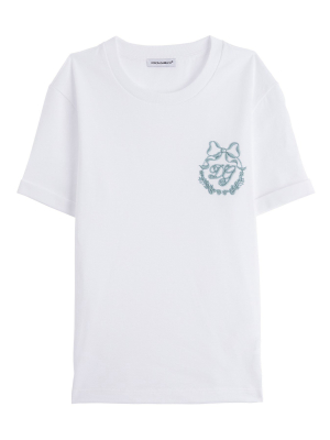 Dolce & Gabbana Kids Logo Cuore Embroidery T-shirt