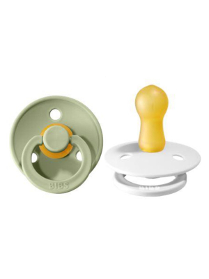 Bibs Pacifier 2 Pack: Sage + White