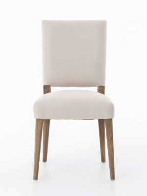 La Row Dining Chair In Dark Linen