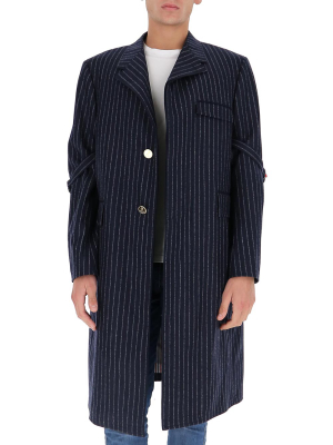 Thom Browne Striped Armband Chesterfield Overcoat
