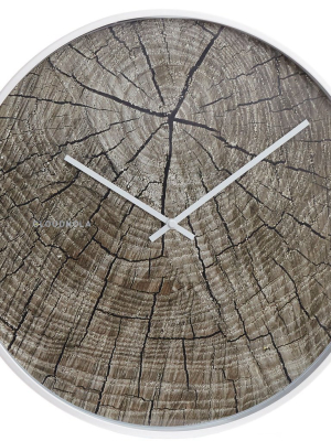 Structure Wood Wall Clock