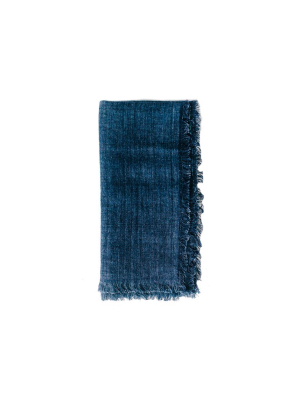 Stonewashed Linen Napkin - Indigo