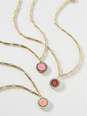 Tova Colorpop Monogram Pendant Necklace