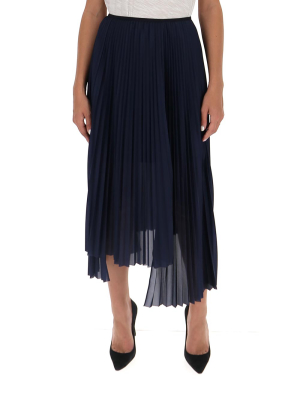 Helmut Lang Asymmetric Pleated Midi Skirt