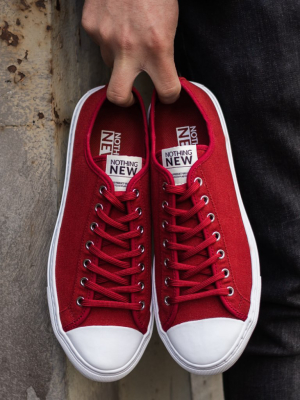 Men's Classic Low Top | Red X White