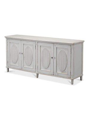 Whitewash Ribbon Cabinet