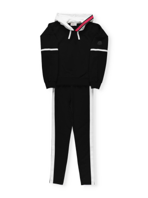 Moncler Enfant Stripe Detailed Hooded Tracksuit