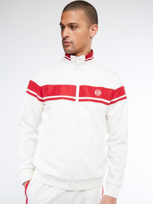 Tennis Young Line Track Jacket - Blanc De Blanc/tango Red