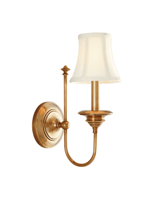 Yorktown 1 Light Wall Sconce Aged Brass