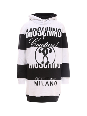 Moschino Striped Hooded Dress