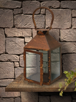 Garden Accents Artificial Lantern Rust 12" - National Tree Company