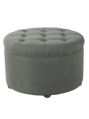 Shoe Storage Ottoman Taupe /tan - Homepop