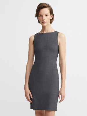 Sheath Dress In Stretch Wool