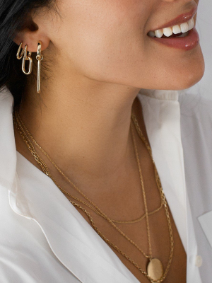 Geo Drop Link Earring