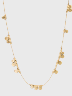 Round Disc Station Frontal Necklace - Universal Thread™ Gold