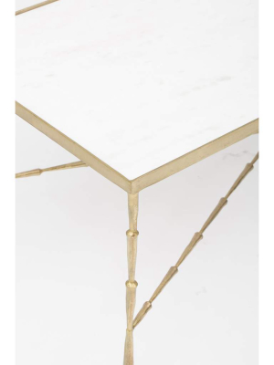 Spike Coffee Table, Brass