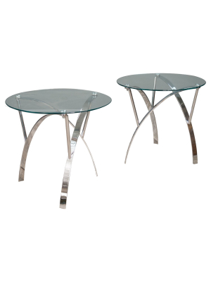 2pc Marin Occasional Table Set Clear - Christopher Knight Home