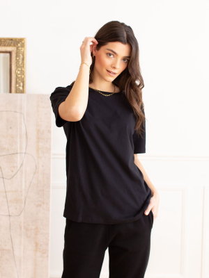 Oversized Boyfriend Tee / Black