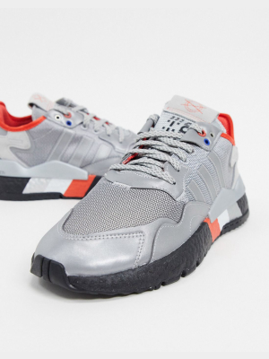 Adidas Originals Nite Jogger Sneakers In Silver