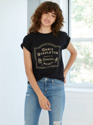 Women's Chris Stapleton Short Sleeve Graphic T-shirt - Black