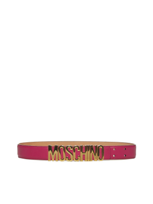 Moschino Logo Plaque Belt