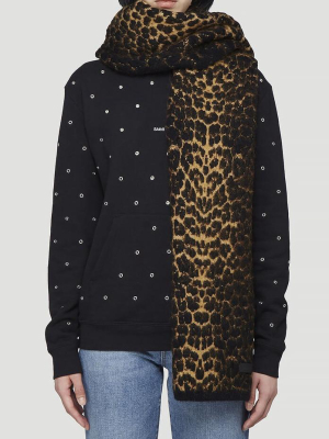 Saint Laurent Leopard Print Scarf