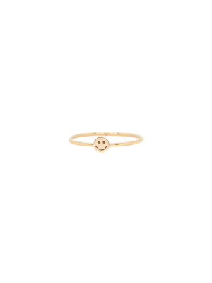 14k Itty Bitty Smiley Face Ring