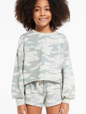 Girls Mayori Dusty Camo Pullover