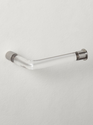 Acrylic And Polished Nickel Wall Mounted Toilet Paper Holder