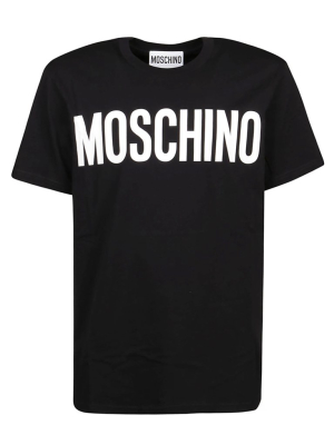 Moschino Logo Print Round Neck T-shirt