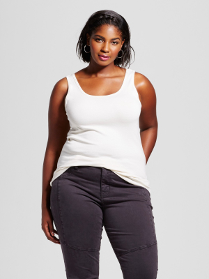 Women's Plus Size Slim Fit Tank Top - Ava & Viv™