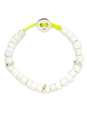 Shorey Bracelet In White/neon Yellow