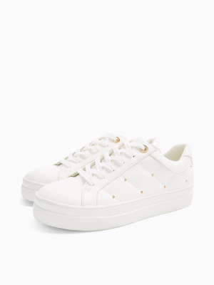 Cooper White Quilted Sneakers
