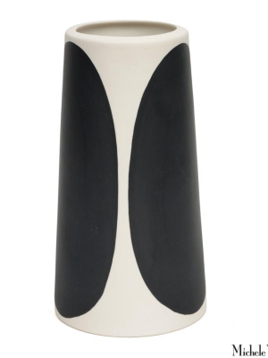 Pattern Block Black And White  Vase Tall