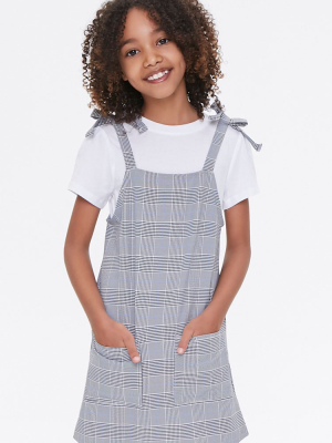 Girls Pinafore Plaid Dress (kids)